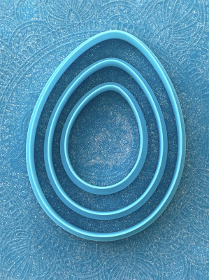 Набор форм-ножей для теста, мастики, глины "Яйца"