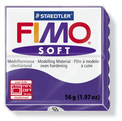 FIMO Soft Plum полимерная глина, запекаемая в печке, уп. 56 гр. цвет: сливовый
