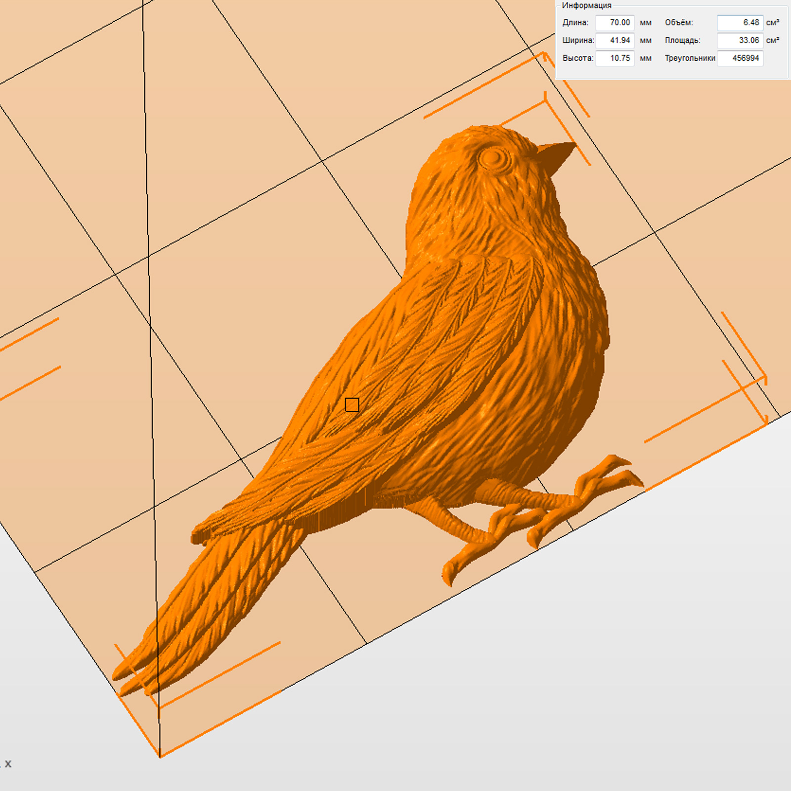 Молд "Птица Синица" правый (M)
