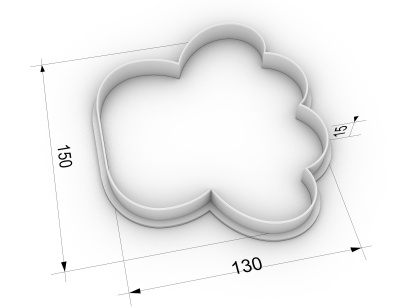 Форма-нож для теста, мастики, глины "Лапка"