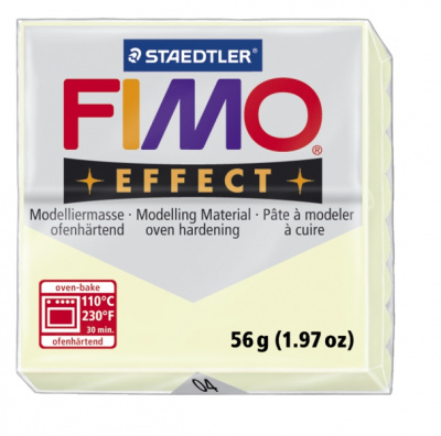 FIMO Effect Glow In The Dark полимерная глина, запекаемая в печке, уп. 56 гр. цвет: вечерний жар