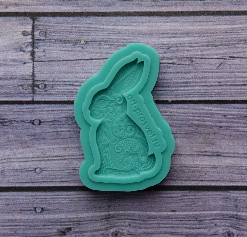 Молд "Пасхальный кролик, плоский" (XS)