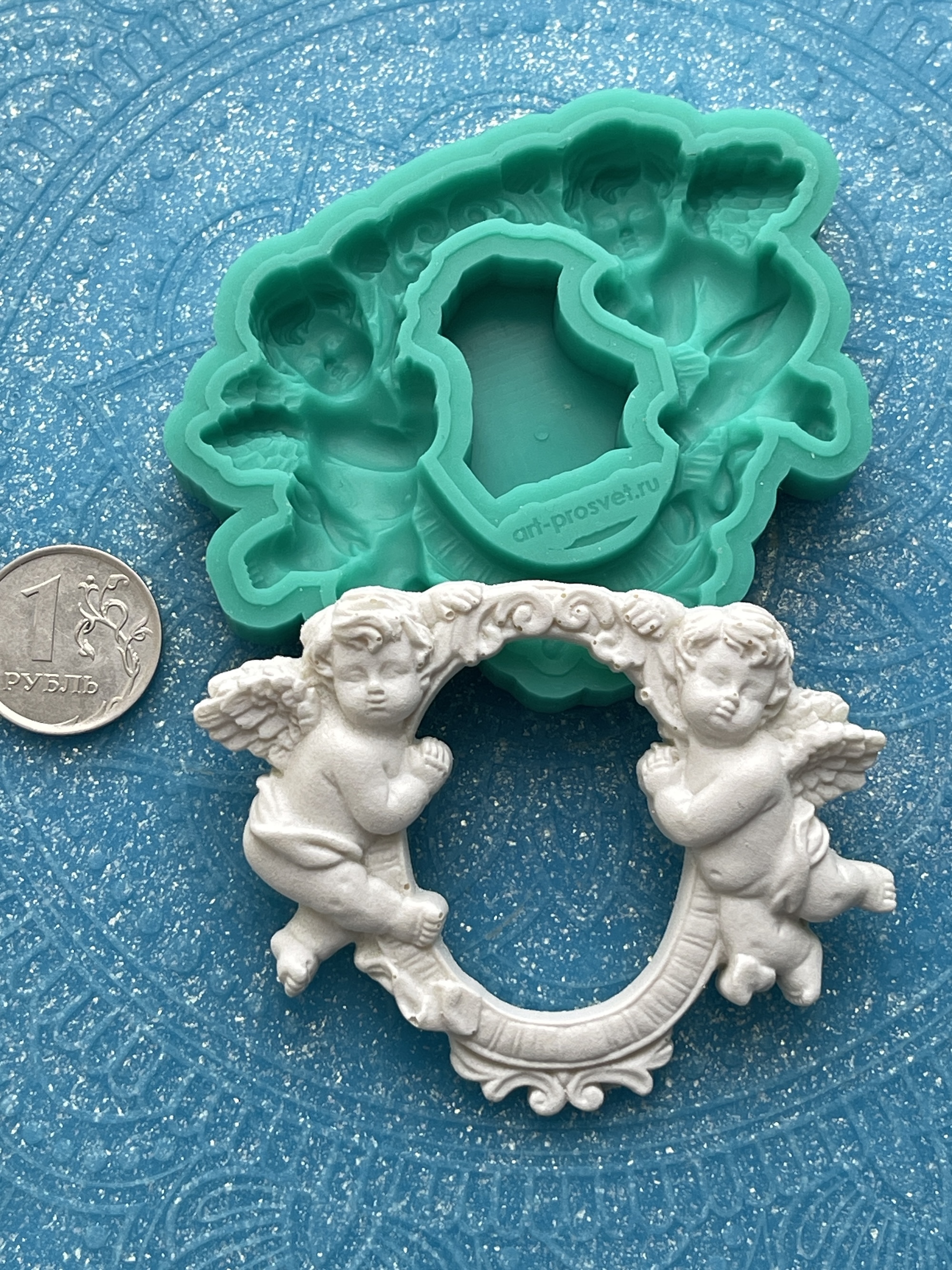 Молд "Рамка с ангелами" (M)