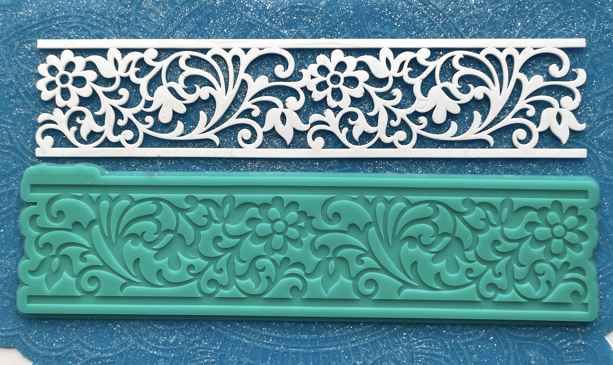 Коврик для айсинга "Кружевной бордюр" (XL)