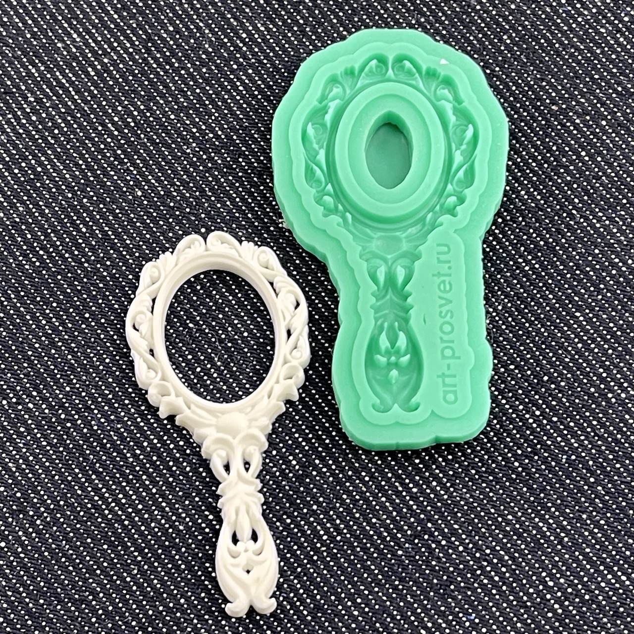 Молд рамка "Зеркало с ручкой" (S)