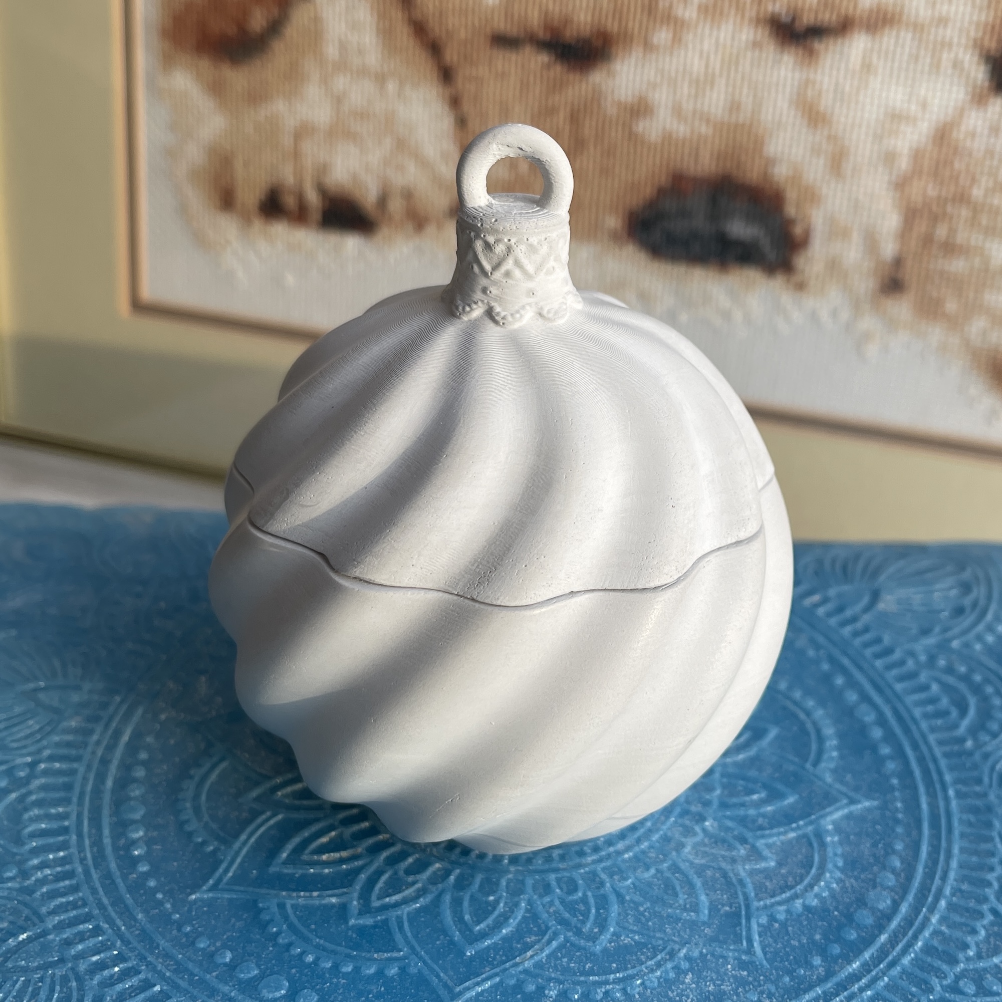 3D-молд контейнер для свечи, шкатулка "Ёлочный шар" (L)