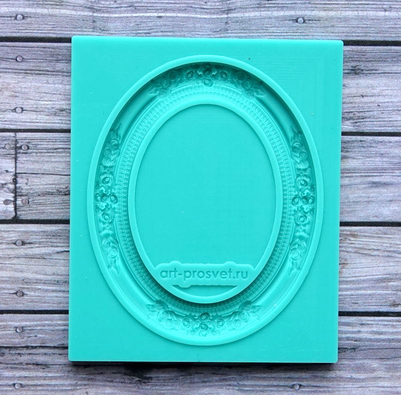 Молд "Овальная рамка в розах" (L)