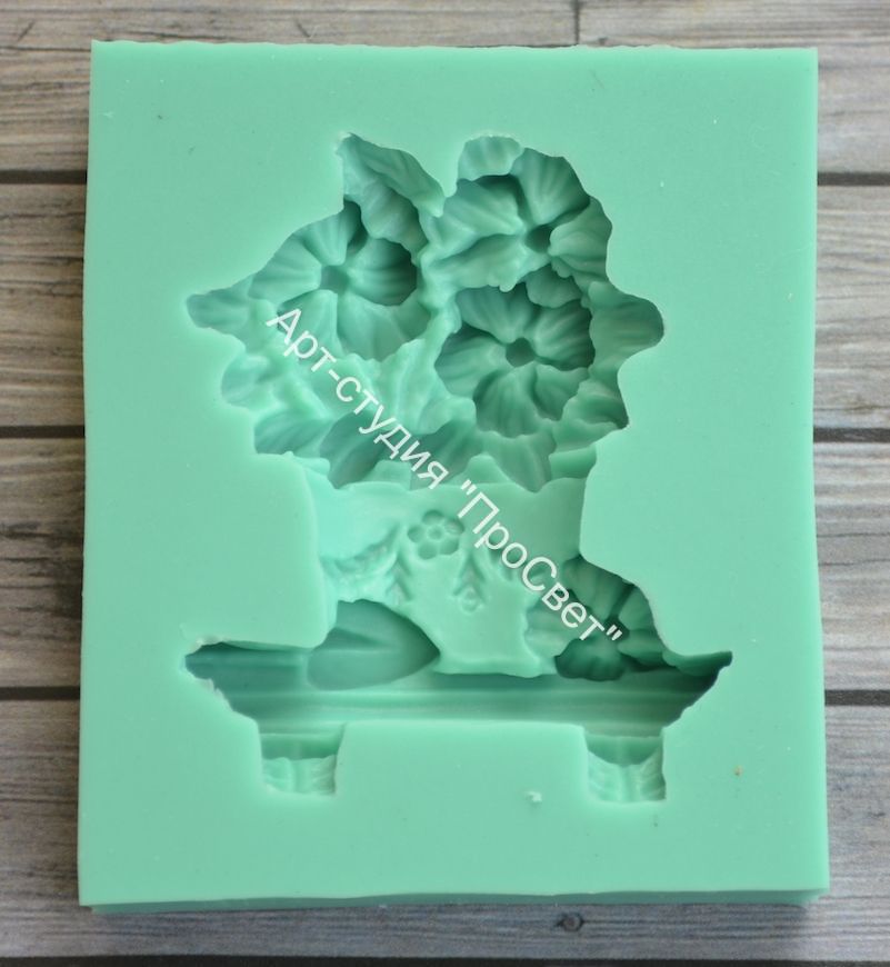 Молд "Горшок с цветами" средний