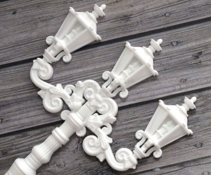 Молд "Уличный фонарь тройной"