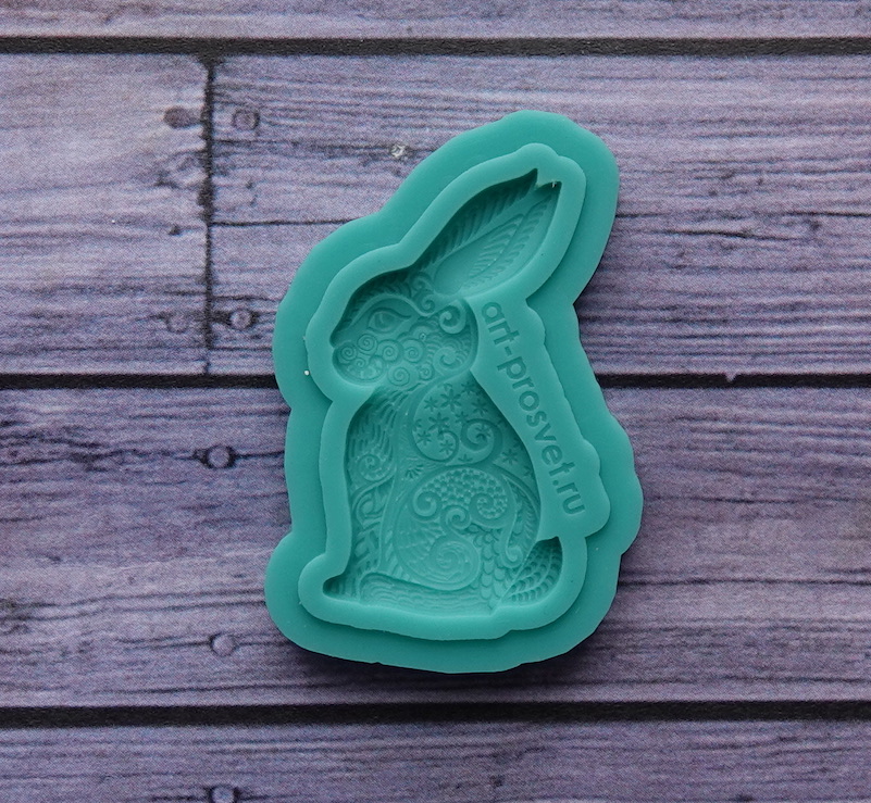 Молд "Пасхальный кролик, объемный" (XS)