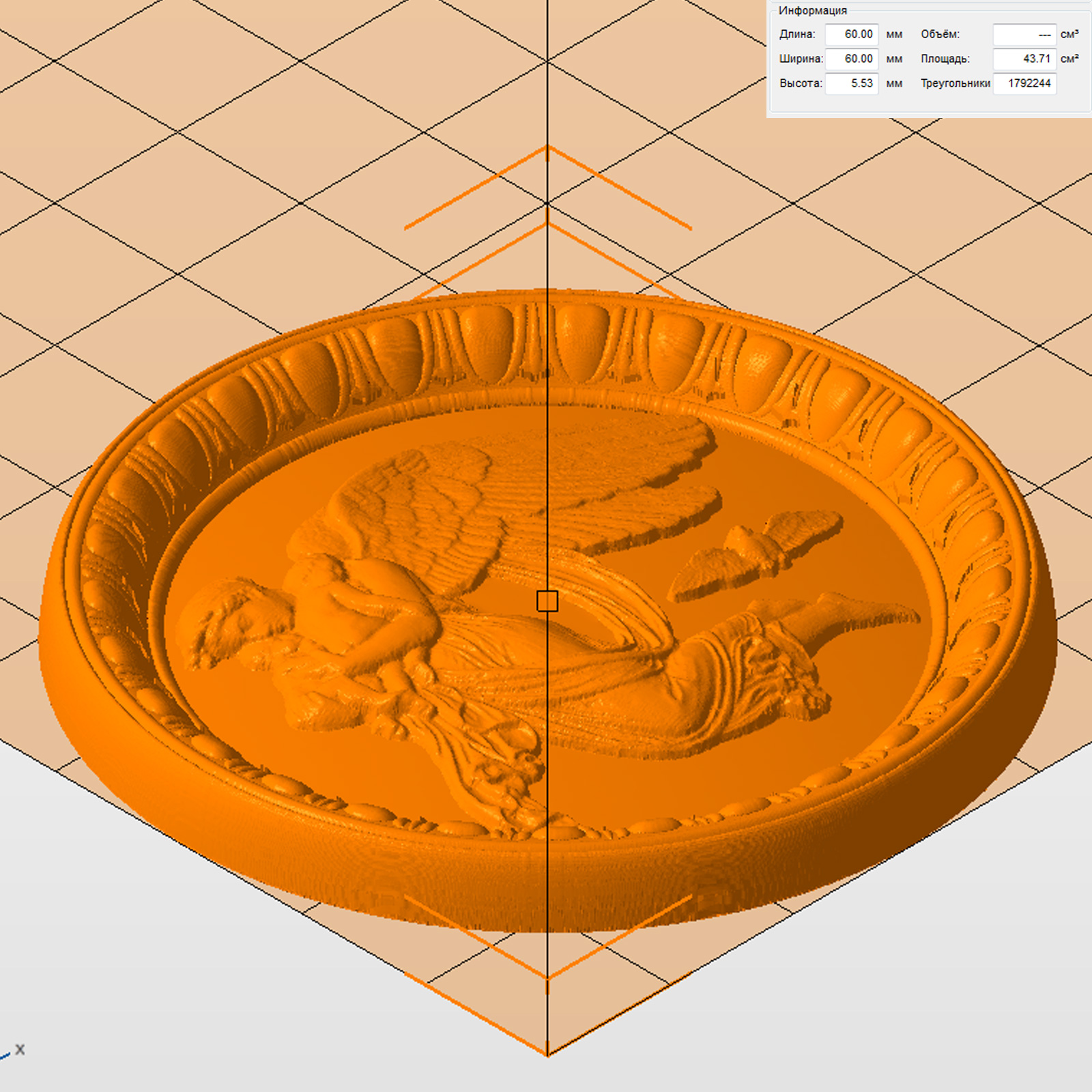 Молд панно "Ангел с младенцами" (M)