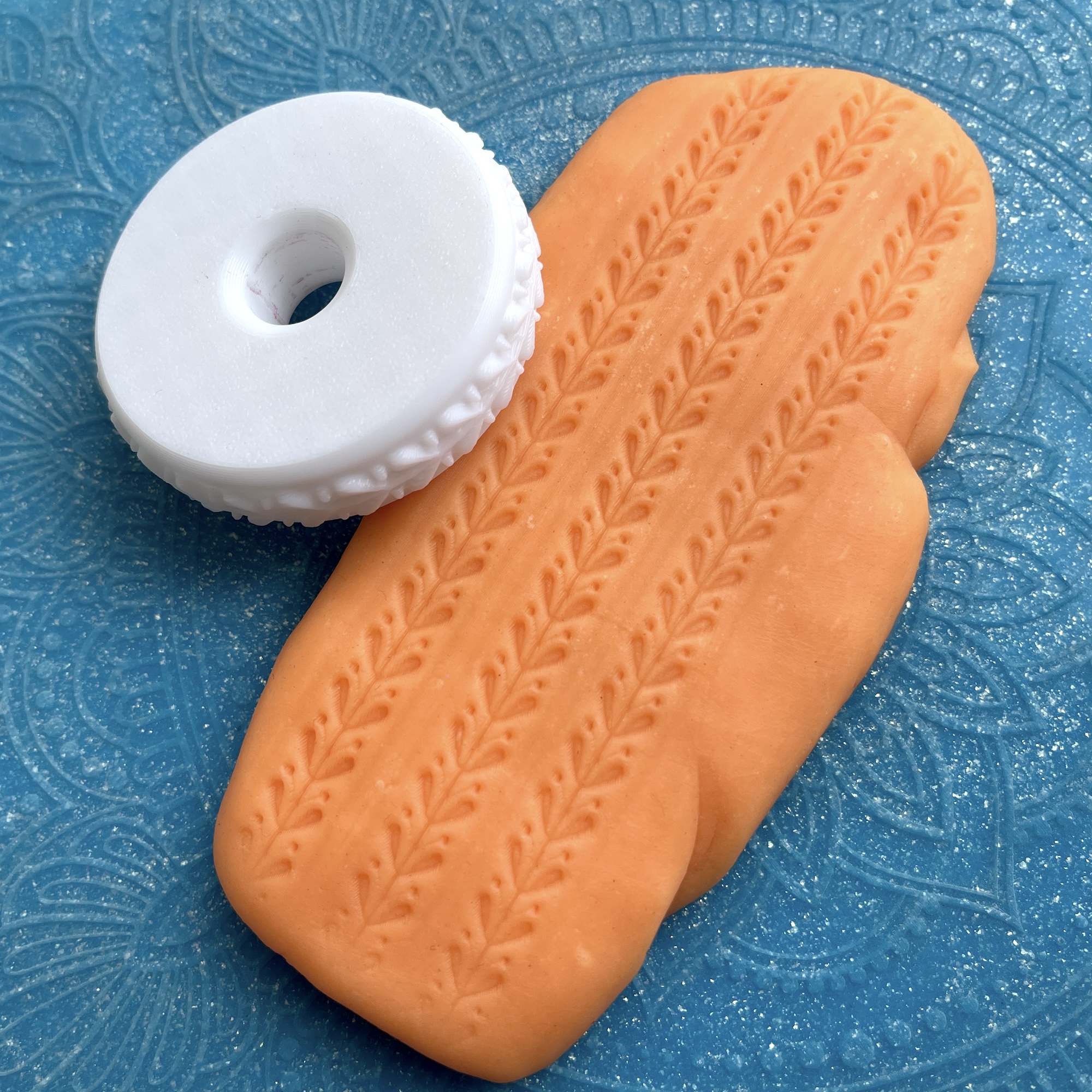 Текстурный ролик (скалка) "Египет" (L), площадь 14x150 мм