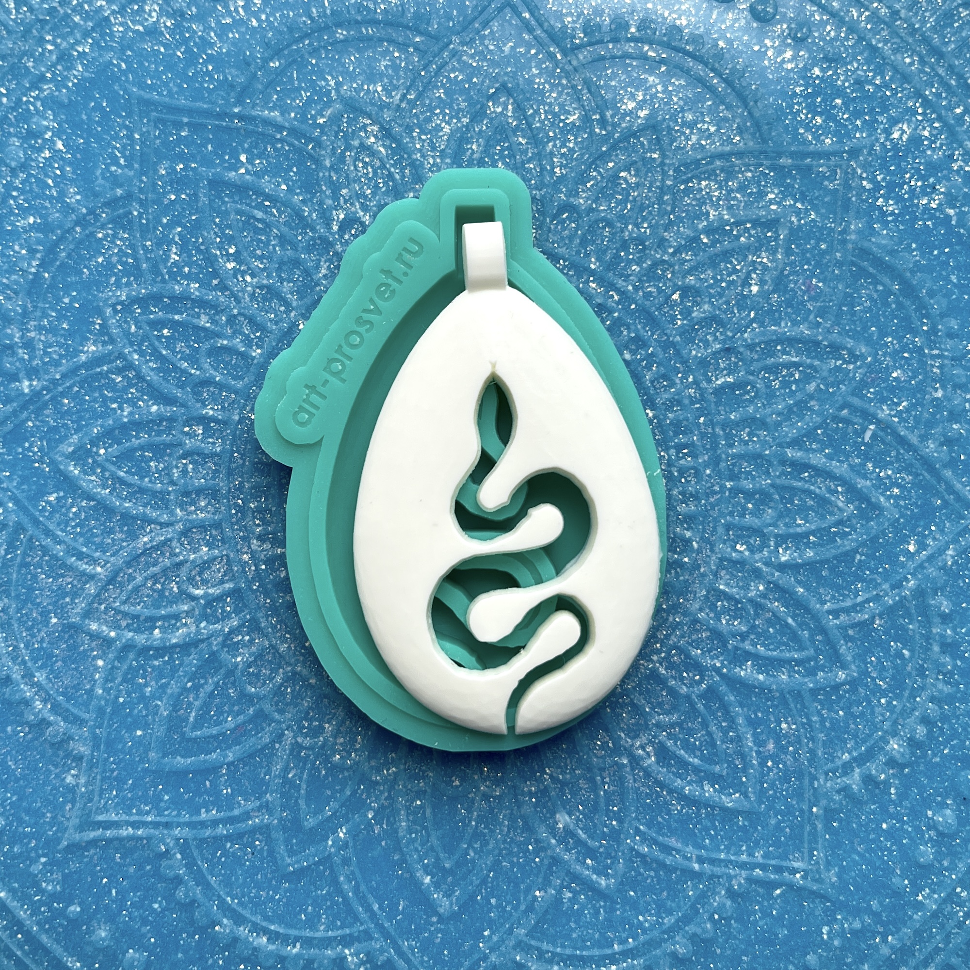 Молд "Кулон со змеей" (S)