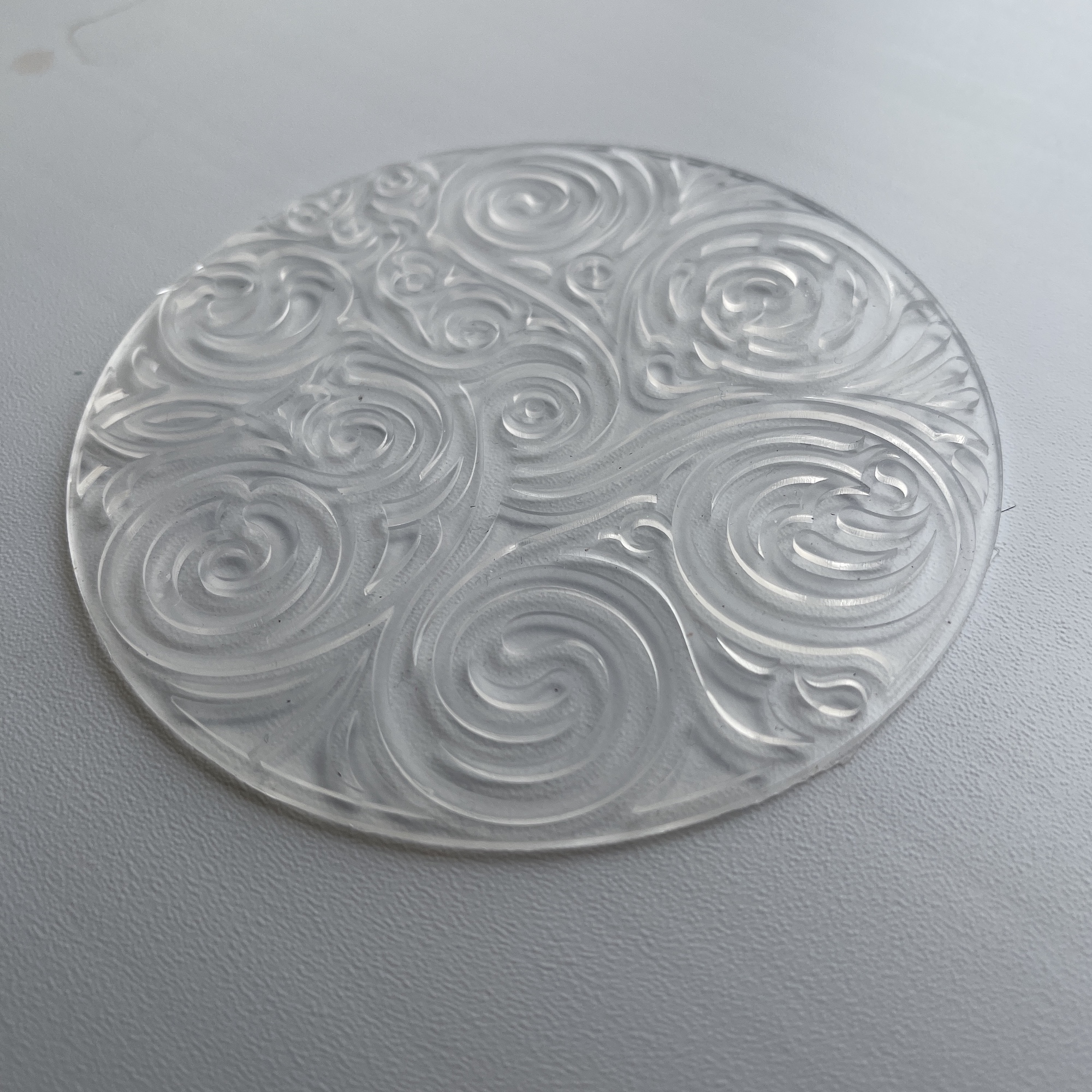 Силиконовый штамп "Круглый растительный орнамент" (L)