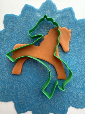 Форма-нож для теста, мастики, глины "Лошадка"