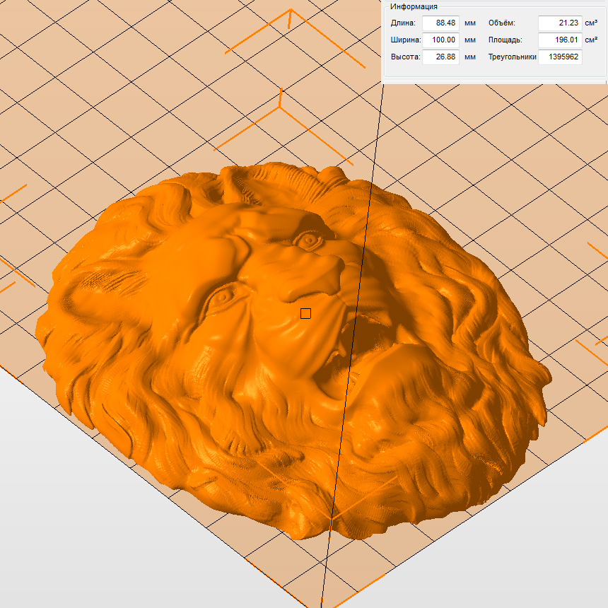 Молд "Голова льва", (L)