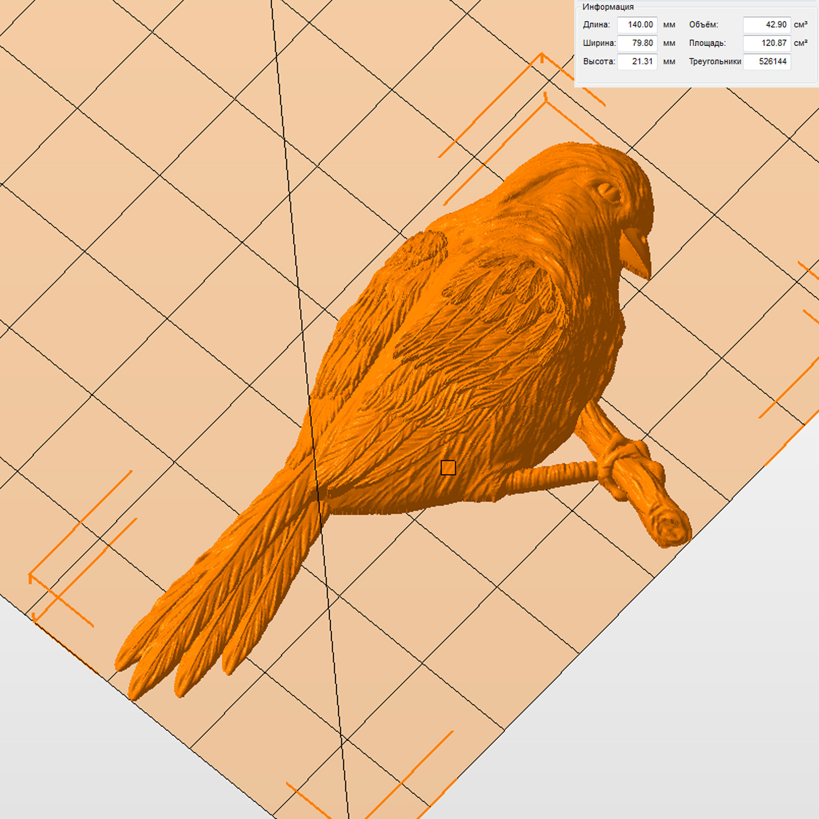 Молд "Птица Воробей" (XL)