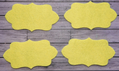 Высечка из фетра "Фигурные теги"