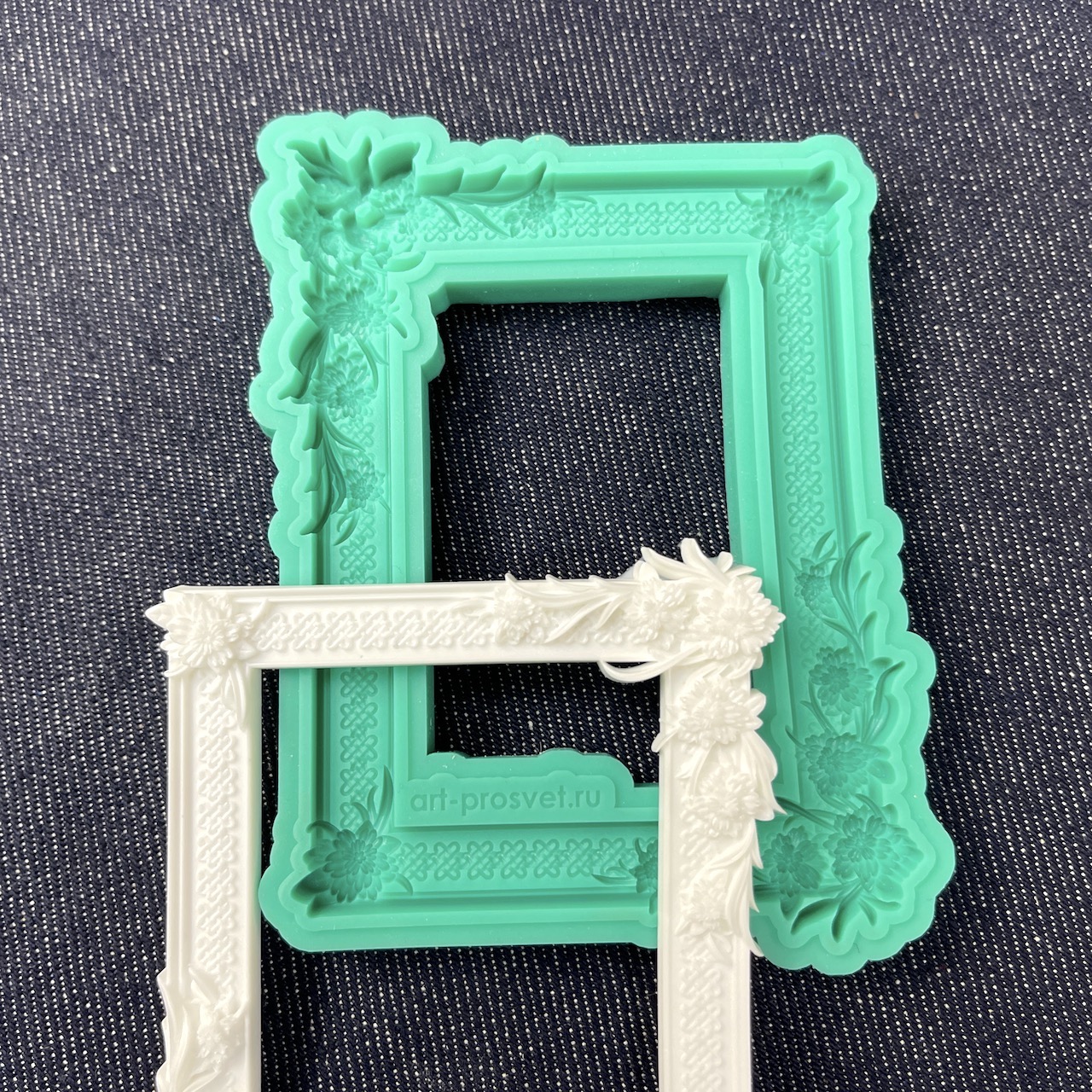 Молд рамка "Цветы и птицы" (L)