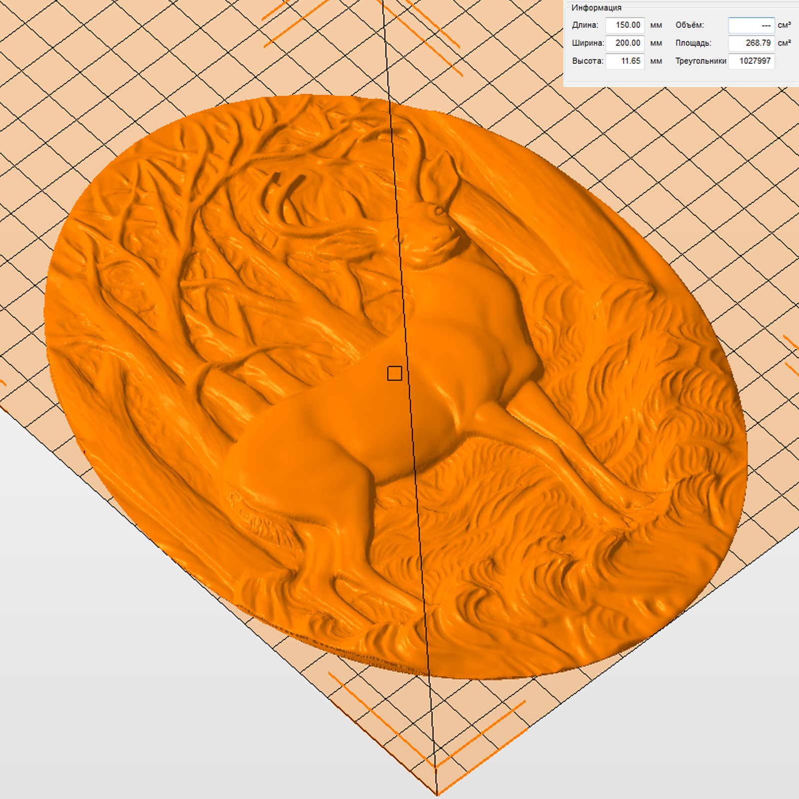 Молд "Панно Олень" (XL)
