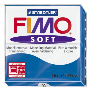 FIMO Soft Pacific Blue полимерная глина, запекаемая в печке, уп. 56 гр. цвет: синий