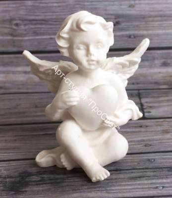 Фигурка для раскрашивания  "Ангел с сердцем", искусственный мрамор