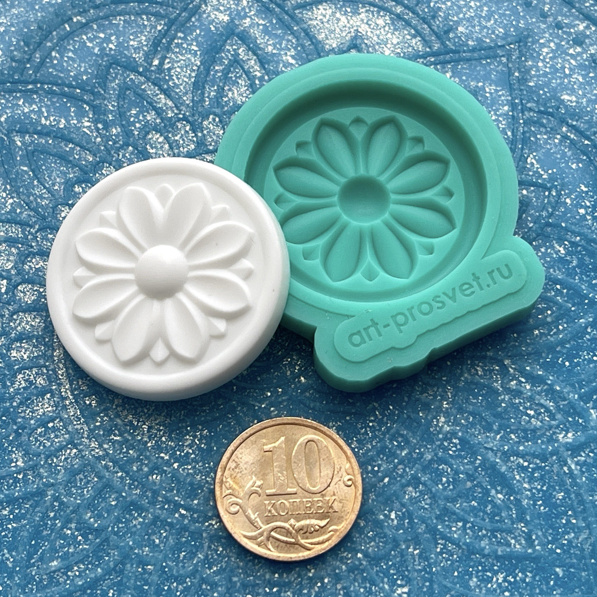 Молд "Элемент декора "Розетка" (XS)