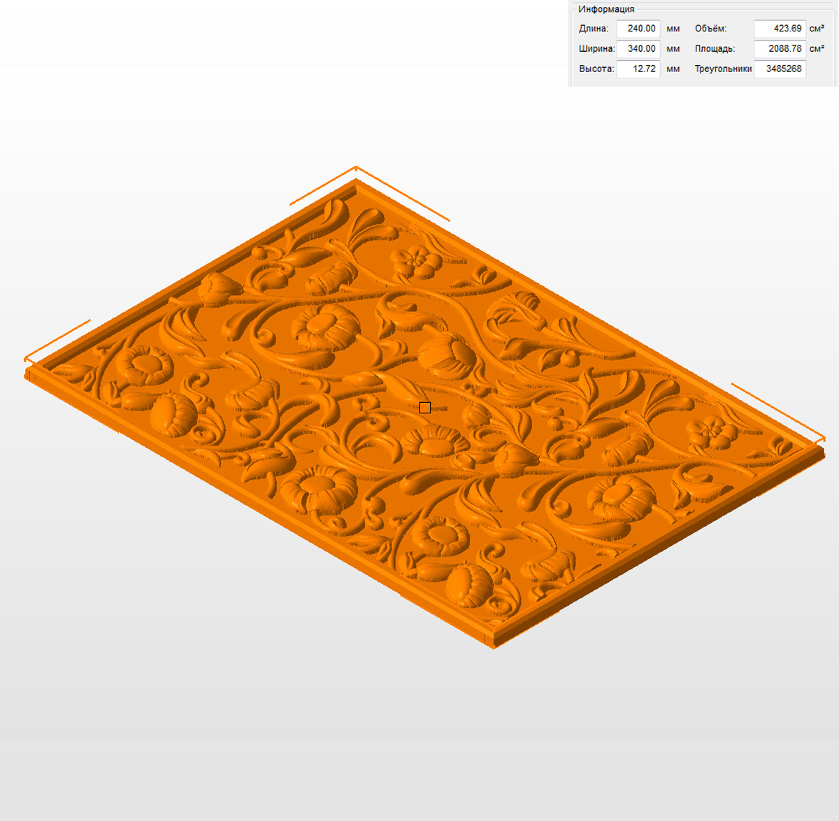 Молд "Панно Цветы 1" (XXXL)