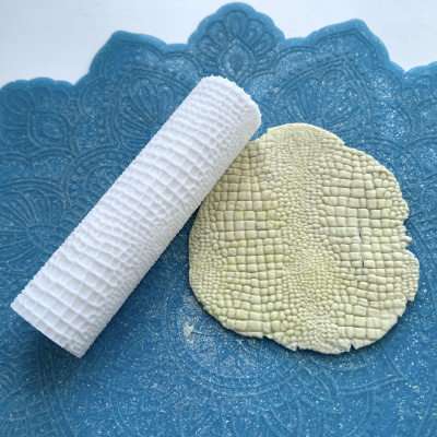 Текстурный ролик (скалка) "Змеиная кожа" (L) 100 мм