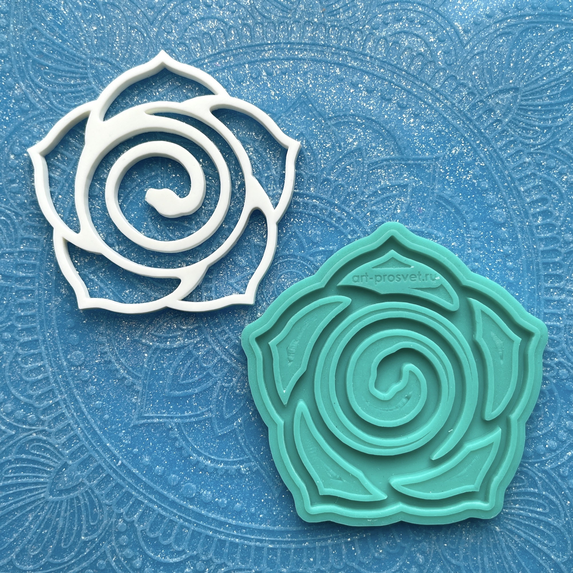 Молд "Цветок со змеей" (M)