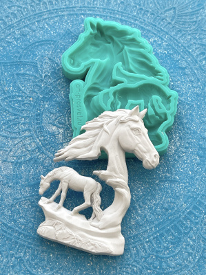 Молд панно "Лошадь c жеребенком" (M)