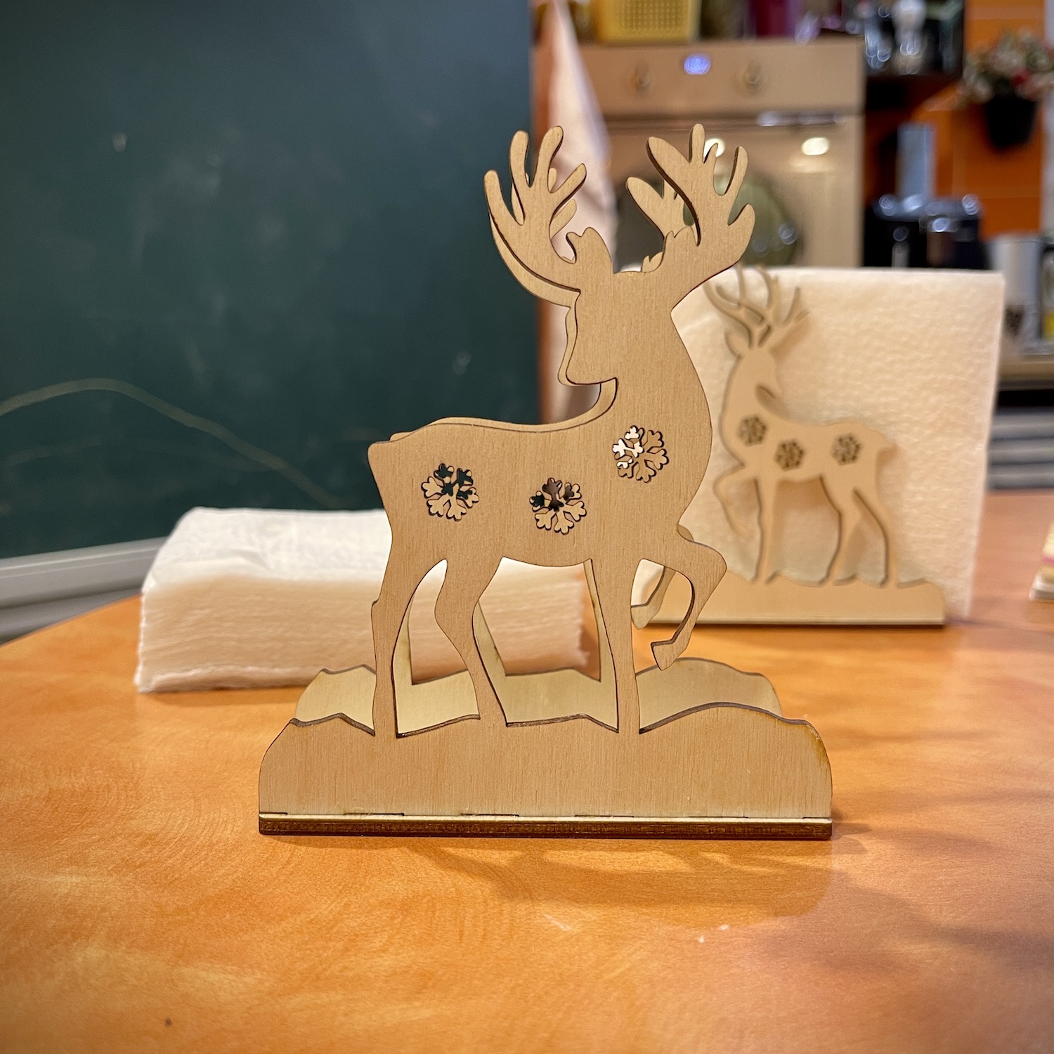Деревянная заготовка салфетница "Олень 1"