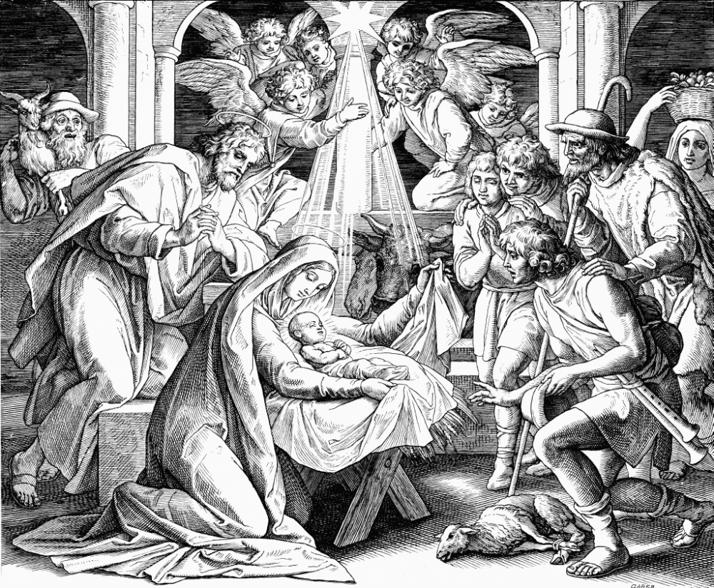 Текстурный коврик "Рождество Христово" для МК №10 "Гравюра на гипсе"