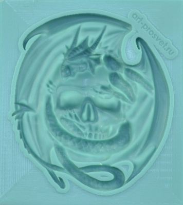 Молд "Череп с драконом"