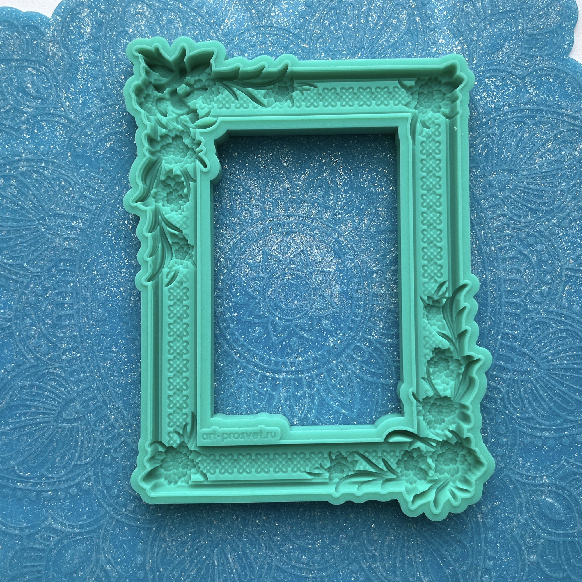 Молд рамка "Цветы и птицы" (XL)