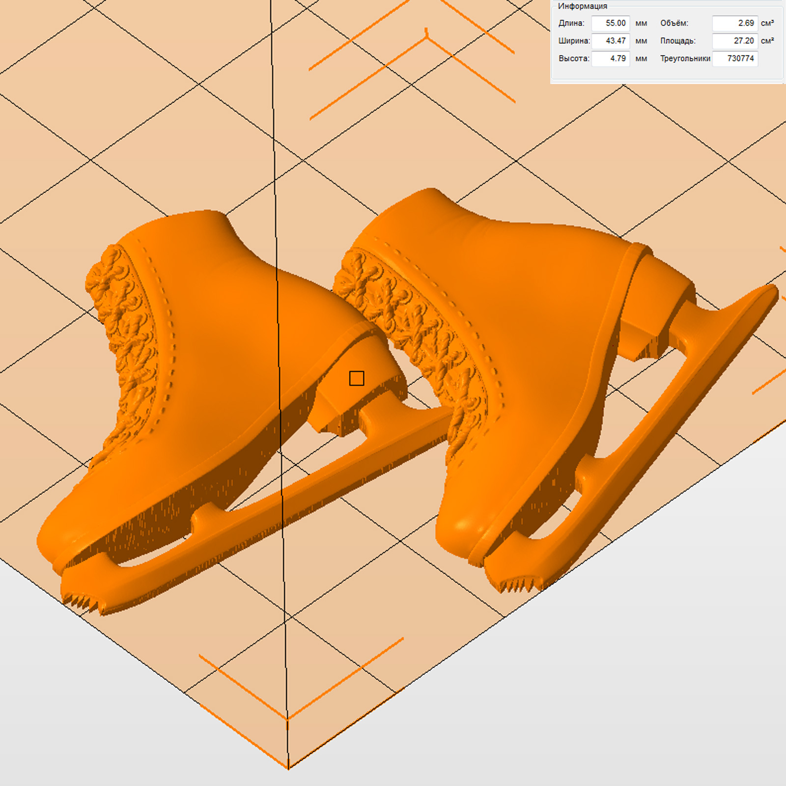 Молд "Коньки" (S)