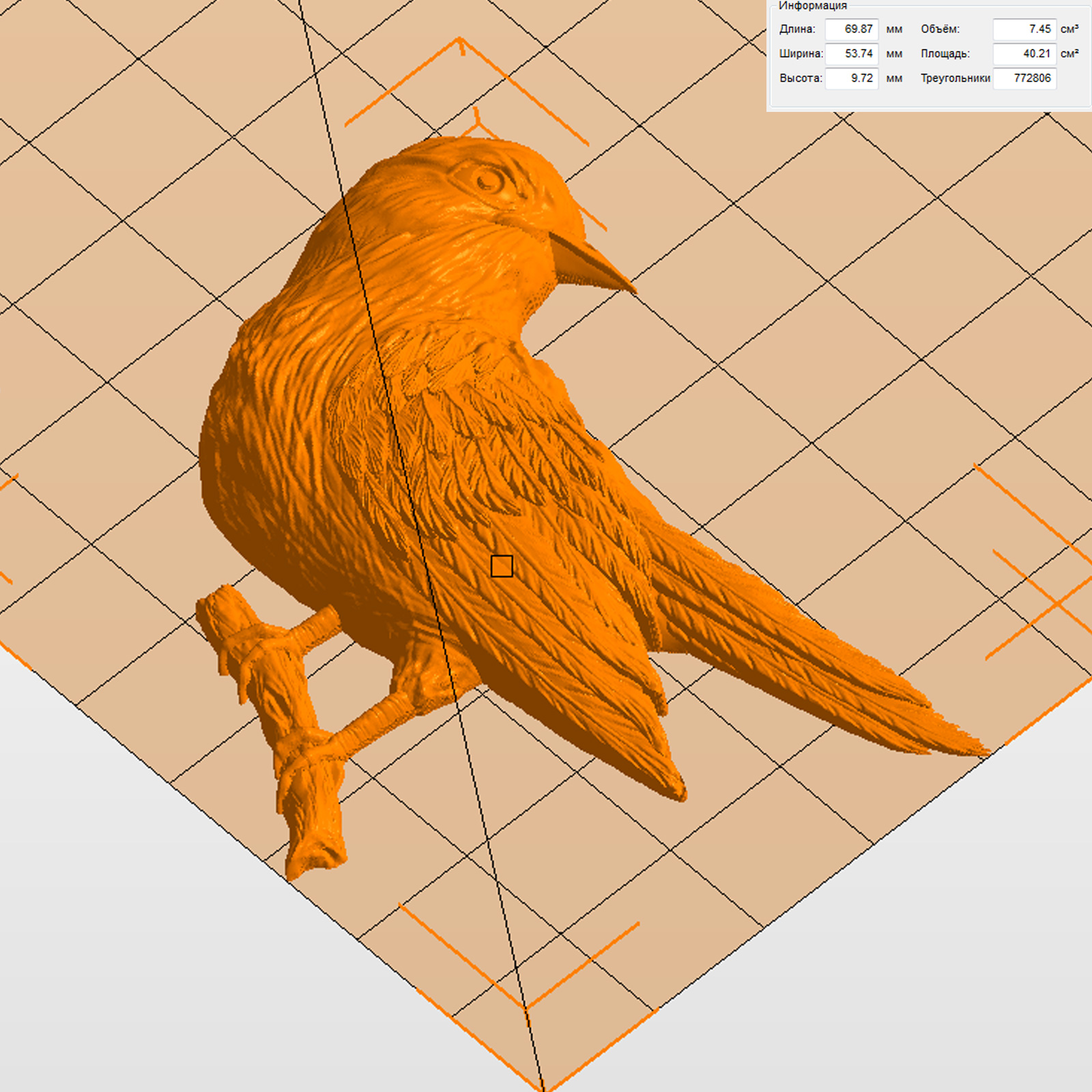Молд "Птица" левый (M)
