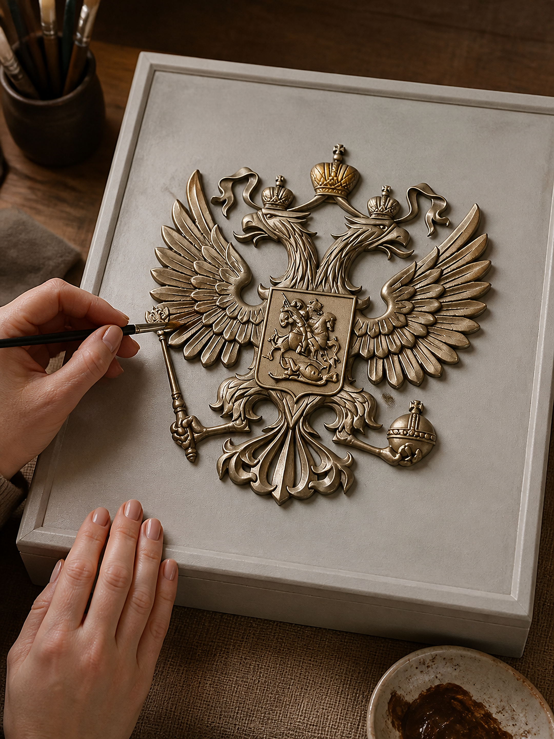 Силиконовая форма Герб России XL 20×22 см — Арт-Просвет