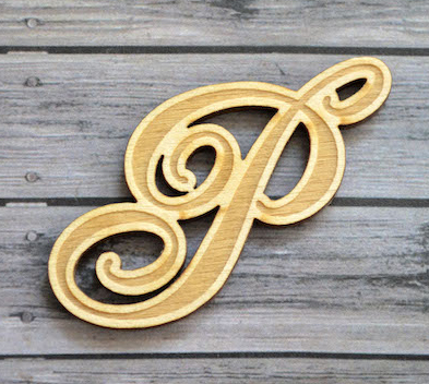 Буква для монограмм "P"