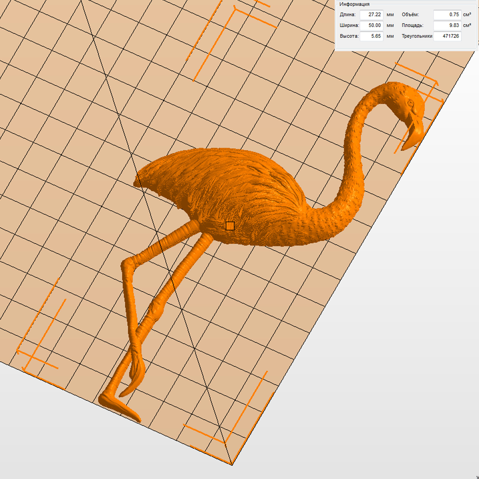 Молд "Птица Фламинго" (S)
