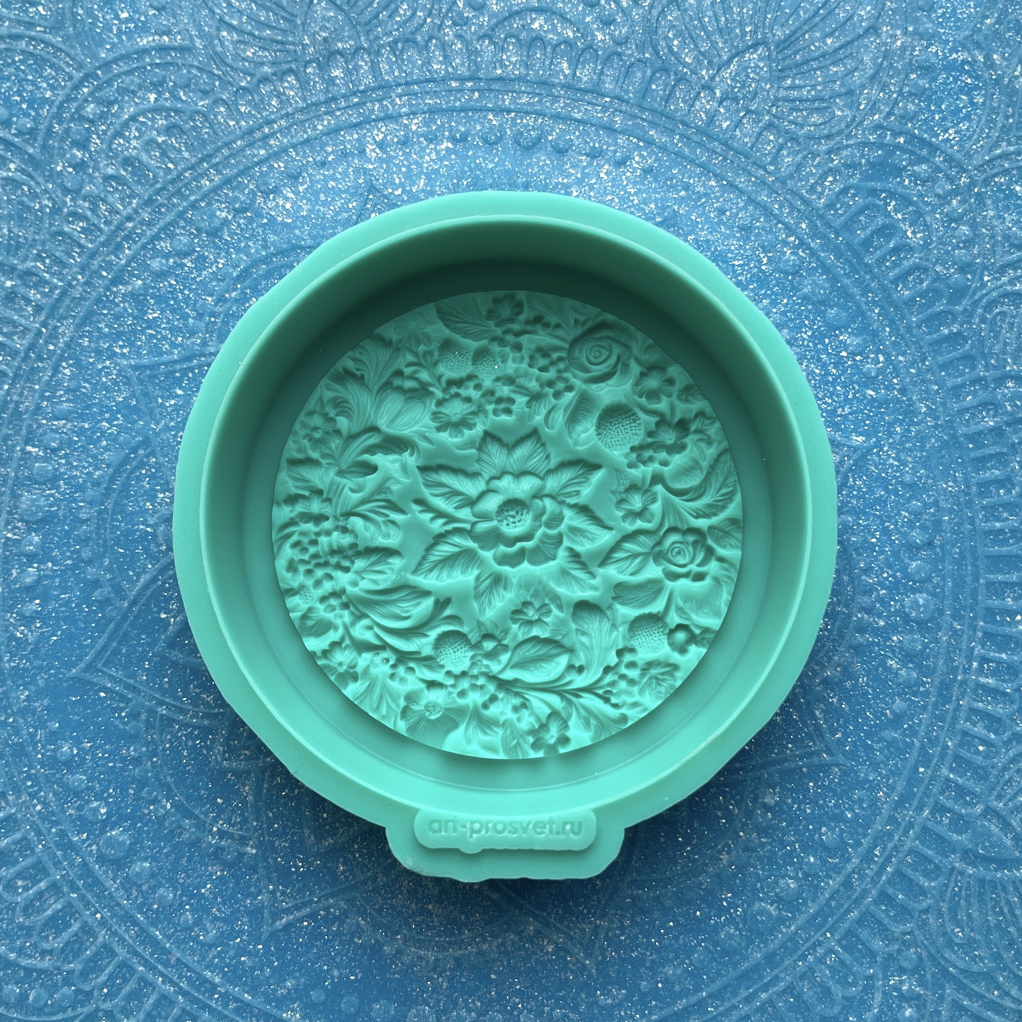 Молд круглый  "Цветочная композиция" (M)