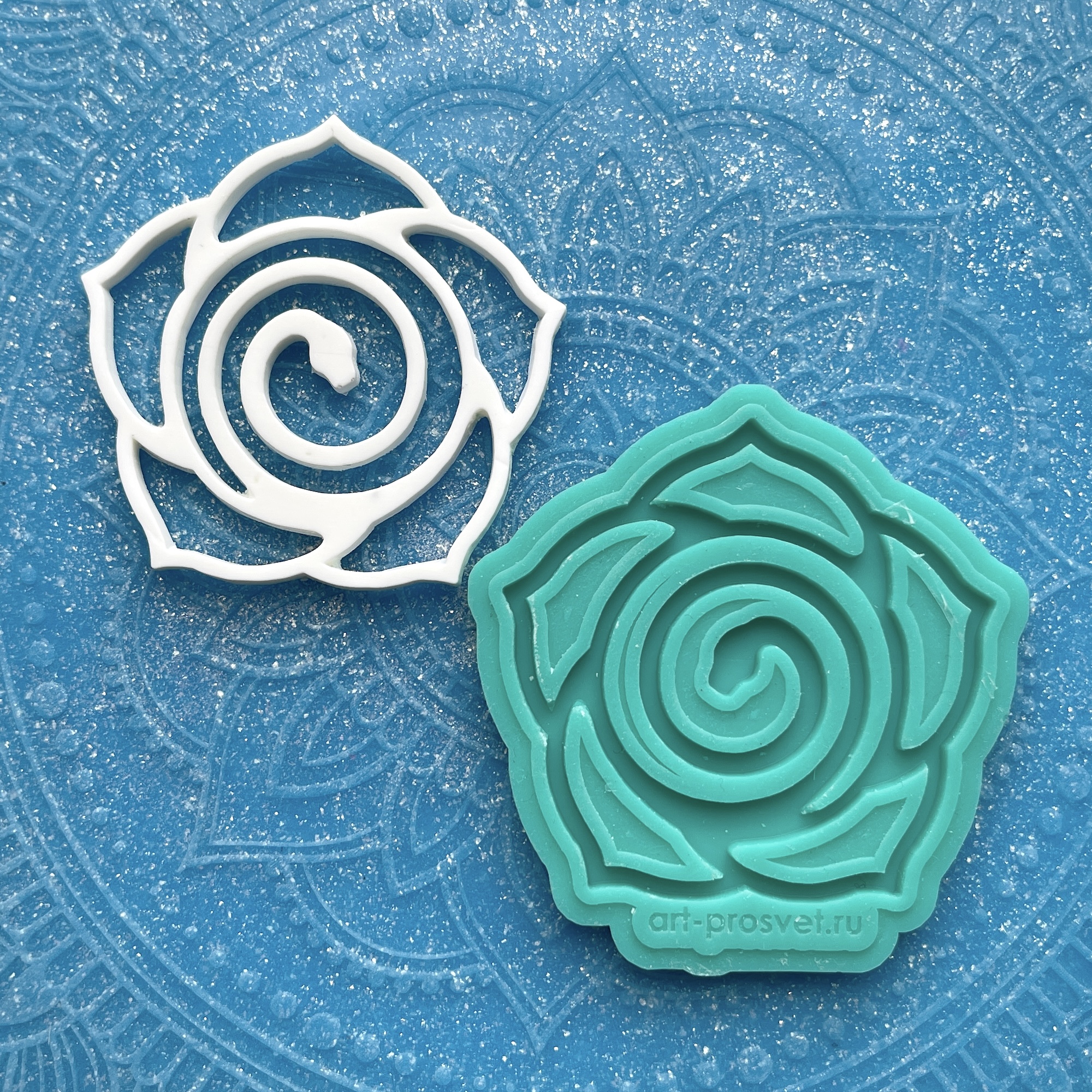 Молд "Цветок со змеей" (S)