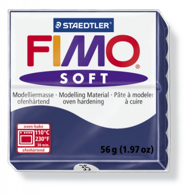 FIMO Soft Windsor Blue полимерная глина, запекаемая в печке, уп. 56 гр. цвет: королевский синий