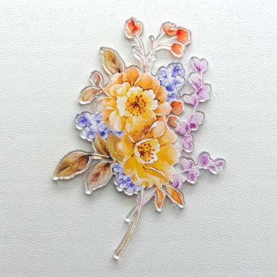 Украшение из акрила с полиграфией "Букет 1"