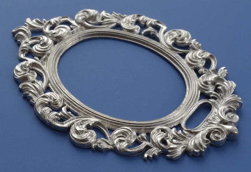 Металлическая рамка "Морозная", цвет Серебро