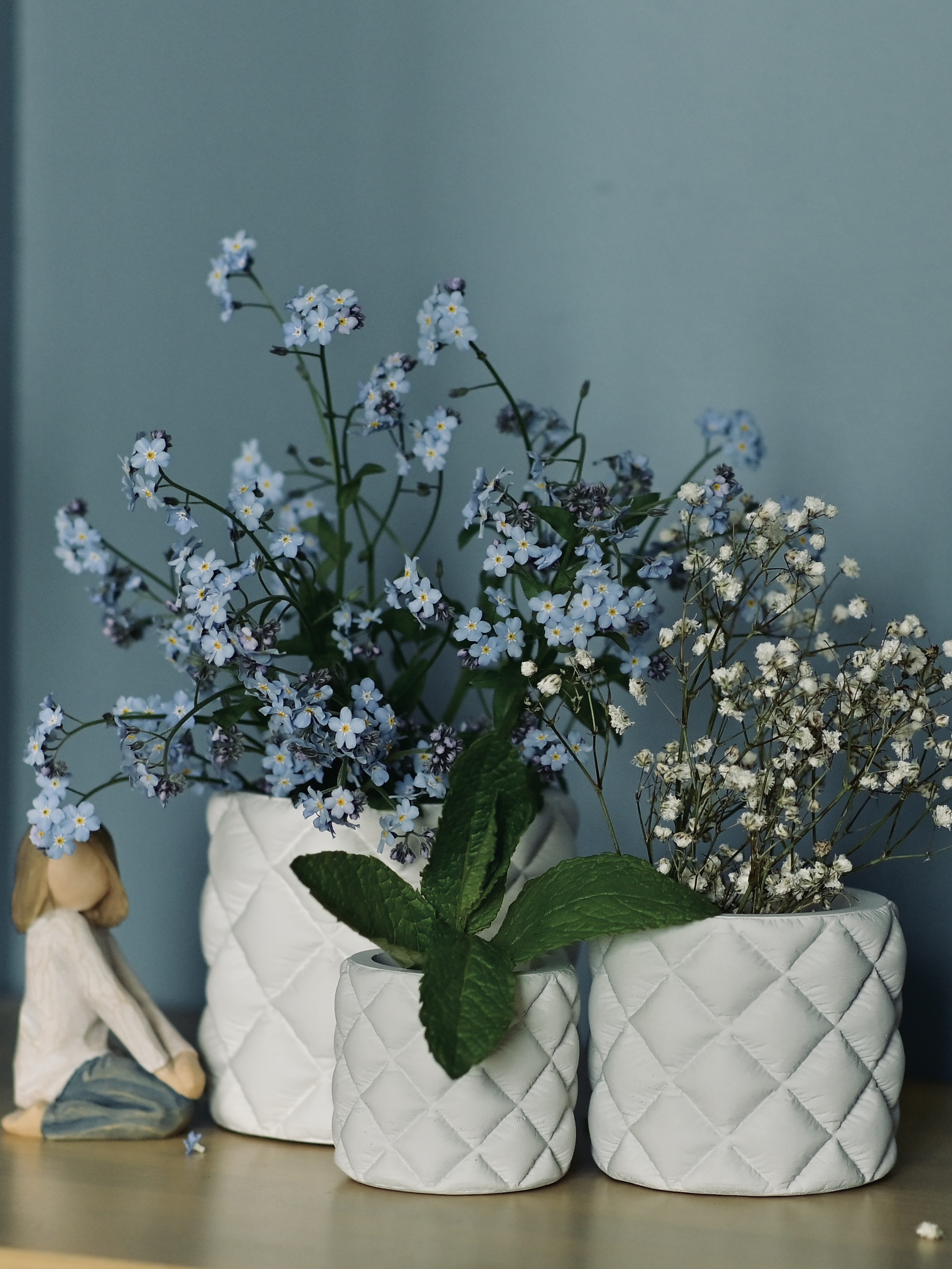 3D-молд "Стёганое кашпо цилиндр" (S)