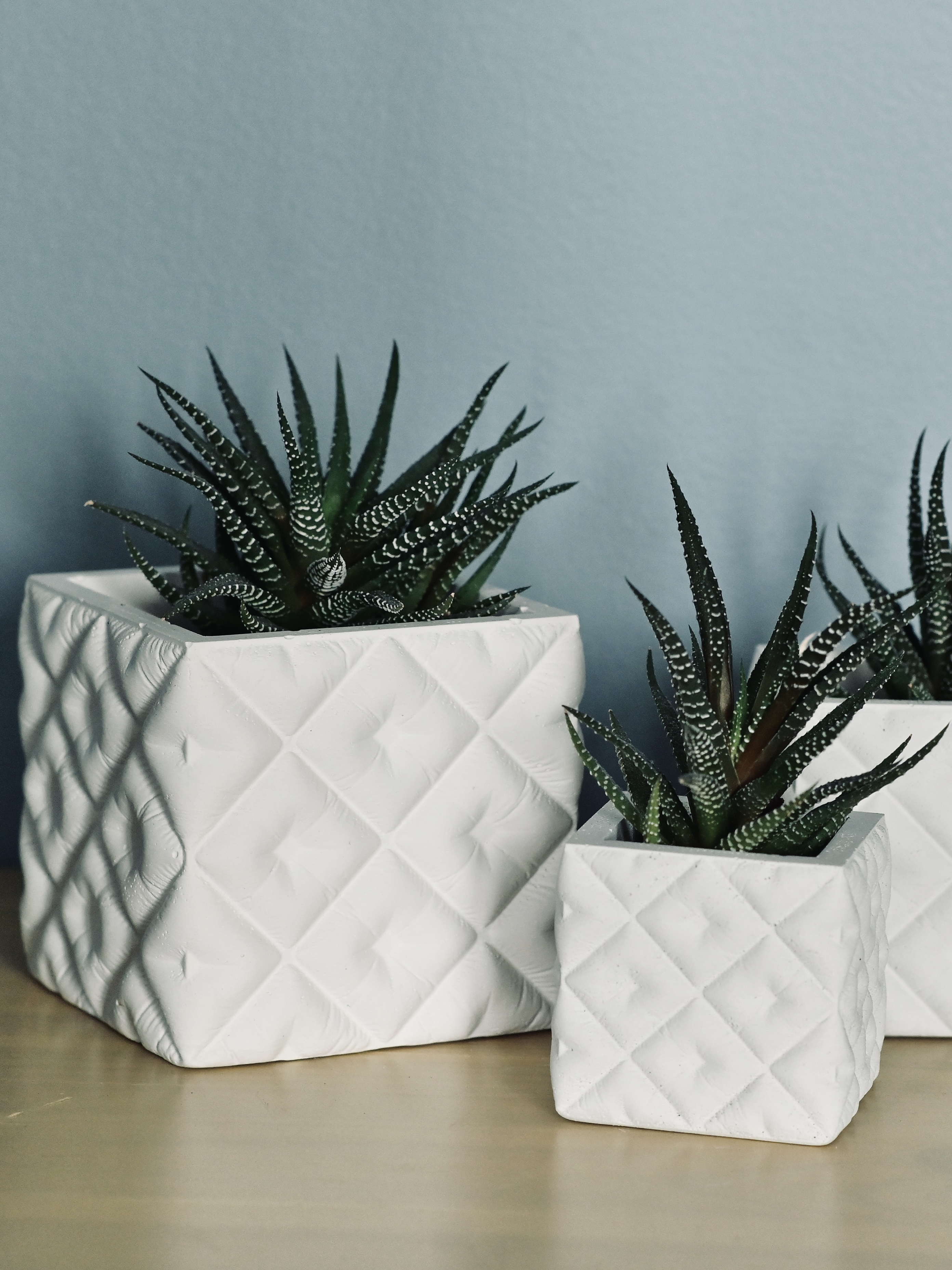 3D-молд "Стёганое кашпо куб" (L)