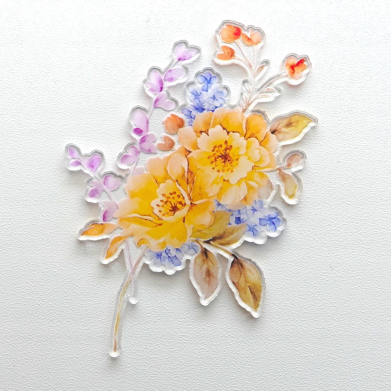 Украшение из акрила с полиграфией "Букет 1"