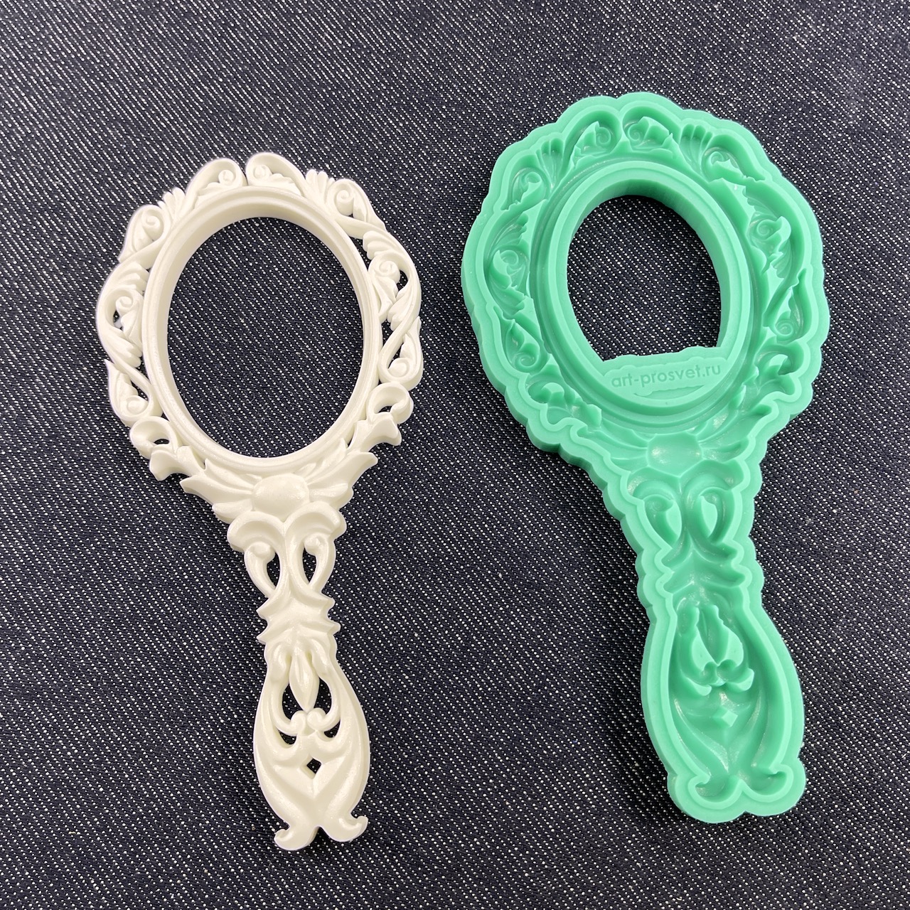 Молд рамка "Зеркало с ручкой" (XL)