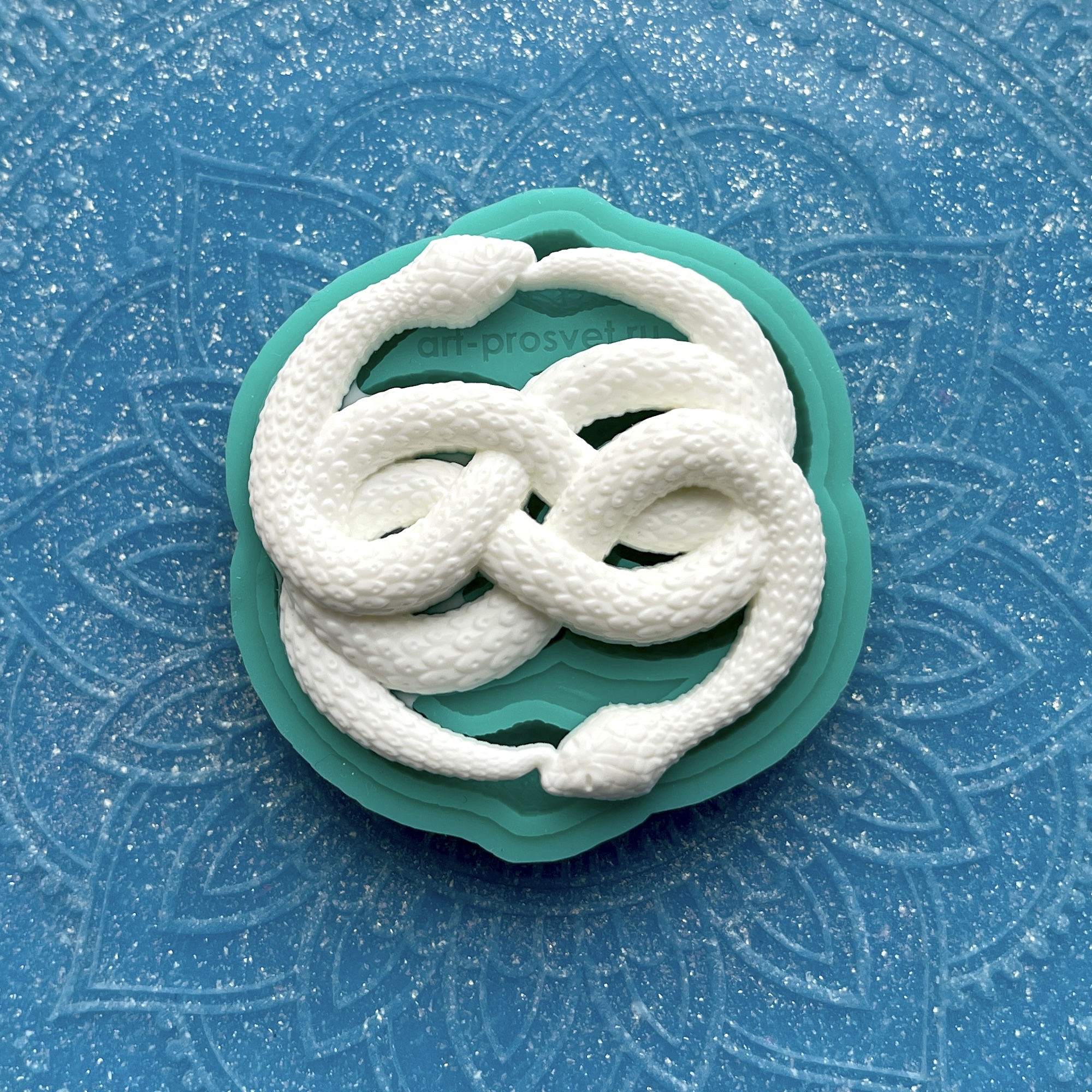 Молд "Сплетенные змеи в форме знака бесконечности" (S)